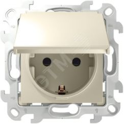 Розетка 2К+З Schuko IP44, слоновая кость Simon 2450448-031