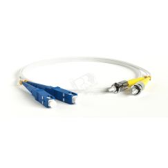 Патч-корд волоконно-оптический (шнур) SM 9/125 (G657) ST/UPC-SC/UPC 2мм duplex LSZH (5м) Hyperline 238608