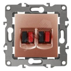 Розетка аудио двойная, Эра12, медь, 12-3112-14 ЭРА Б0027469
