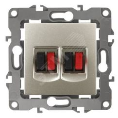 Розетка аудио двойная, Эра12, шампань, 12-3112-04 ЭРА Б0027464