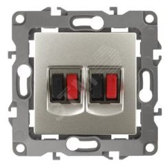 Розетка аудио двойная, Эра12, перламутр, 12-3112-15 ЭРА Б0027470