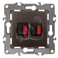 Розетка аудио двойная, Эра12, бронза, 12-3112-13 ЭРА Б0027468