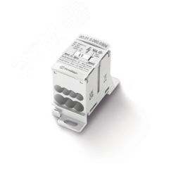 Блок распределительный на DIN-рейку/МП 80А, 3 вх.клеммы 4 вых.клеммы IP10 FINDER 9D.01.5.080.0304