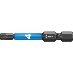 Бита ударная под внутренний шестигранник 840/4 IMP DC Impaktor Hex-Plus алмазное покрытие хвостовик 1/4 E 6.3 4 x 50 мм WERA WE-057644