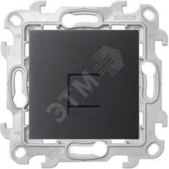 Розетка телефонная RJ11, графит Simon 2410480-038