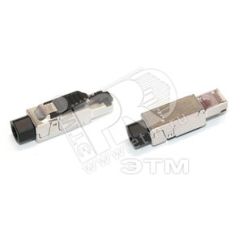 Разъем RJ45 8P8C под витую пару категория 6 для одножильного кабеля 6-8мм 23/26 AWG Hyperline 264783