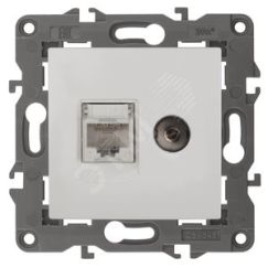 Розетка RJ45+TV, Эра Elegance, белый, 14-3110-01 ЭРА Б0034314