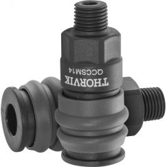 Муфта БРС европейского типа с наружней резьбовой частью BSPT 1/4'' Thorvik QCCSM14