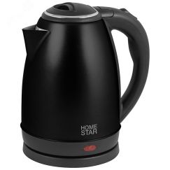 Чайник стальной HS-1010 на 1.8 л, цвет черный HomeStar 006753