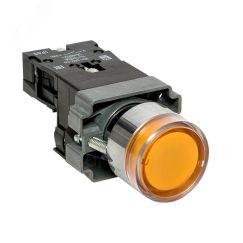 Кнопка BA51 с подсветкой 230В желтая NO IP65 PROxima EKF xb2-bw51-230-65