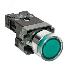 Кнопка BA31 с подстветкой 230В зеленая NO IP65 PROxima EKF xb2-bw31-230-65