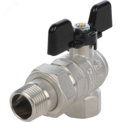 Кран шаровой со сгоном угловой 1/2' ВН ручка бабочка STOUT SVB-0008-000015