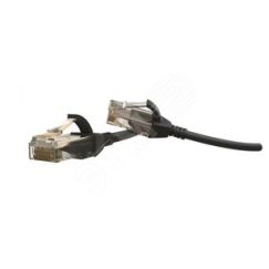 Патч-корд PC-LPT-UTP-RJ45-RJ45-C6-3M-LSZH-BK U/UTP категория 6 3 м черный Hyperline 445743