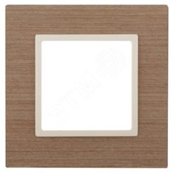 Рамка на 1 пост, дерево, Эра Elegance, ясень+сл.кость, 14-5301-07 ЭРА Б0034566