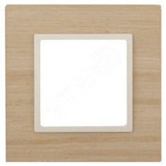 Рамка на 1 пост, дерево, Эра Elegance, клён+сл.кость, 14-5301-11 ЭРА Б0034570