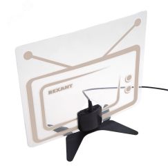 Антенна комнатная Активная для цифрового телевидения DVB-T2 Ag-719 USB, REXANT 34-0719