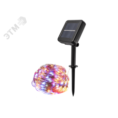 Гирлянда светодиодная солнечная SLR-G03-200M нить,мультицвет. 200LED ФАZА JazzWay 5036406