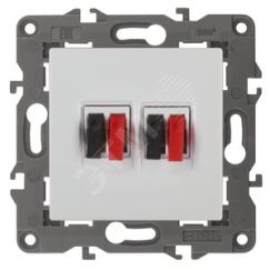 Розетка аудио двойная, Эра Elegance, белый, 14-3112-01 ЭРА Б0034326