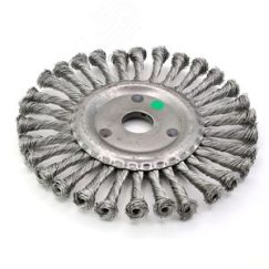 Щетка дисковая жгутовая Д175x13x22,2, ворс нерж сталь 0,50 (13-033) EuroBrush EB-DSS6L