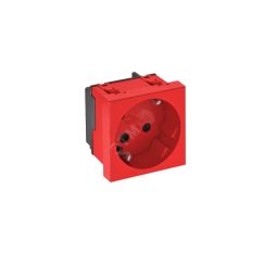 Розетка одинарная 33° с заземляющим контактом с кодом 250 В 16A (красный) OBO Bettermann STD-D3K SRO1