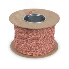 Витая пара кроссировачная неэкранированная U/UTP. категория 5e. 1 пара (24 AWG). одножильный (solid). без общей внешней оболочки. оранжевая. 100м Cabeus UTP-1P-Cat.5e-SOLID-CROSS-100-OR