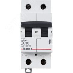 Выключатель автоматический двухполюсный RX3 4,5 кА C 10 А Daccord/Legrand 419695