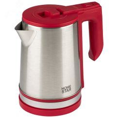 Чайник стальной HS-1039 на 1.8 л, цвет вишнёвый HomeStar 105219