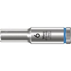 Головка торцевая шестигранная 8790 HMA Deep DR 1/4 глубокая 6 x 50 мм WERA WE-004503