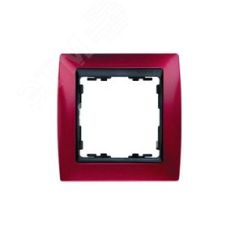Рамка на 1 пост, S82, гранатовый металлик - графит Simon 82814-37
