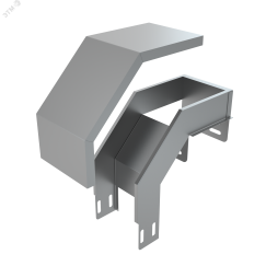 Ответвитель-крышка Т-образный вертикальный вниз 50х50х50 мм КМ-профиль LO11236