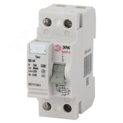 Устройство защитного отключения УЗО ВД-40 2P 40А/100мА (электронное) SIMPLE-mod-47 ЭРА ЭРА Б0039267