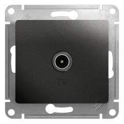 GLOSSA Розетка телевизионная TV проходная 4DB антрацит в рамку SE (Systeme) GSL000792
