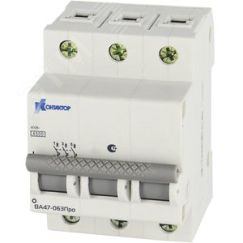 Выключатель автоматический трехполюсный 40А В ВА47-063Про 4.5kA Контактор Ульяновск 7000050