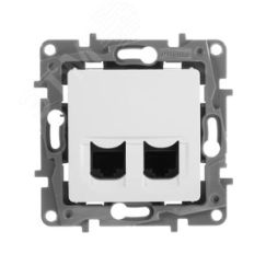 ETIKA Двойная розетка RJ 45 категория 5е UTP белый Daccord/Legrand 672255