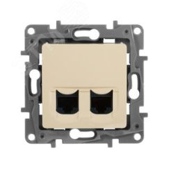 ETIKA Двойная розетка RJ 45 категория 5е UTP слоновая кость Daccord/Legrand 672355