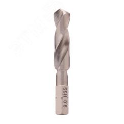 Сверло по металлу Hex-1/4'' 9,0x53/33мм h8 3xD HSS-G 118 градусов Voelkel V67190