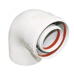 Отвод 90град. промежуточный коаксиальный d 60-100 мм без муфты BAXI MT71410151