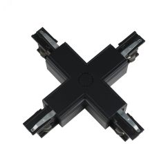 Соединитель для шинопроводов Х-образный  черный UBX-A41 BLACK 1 POLYBAG Uniel 09748