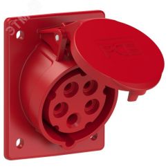 Розетка встраиваемая наклонная 16А/400V/3P+N+E/IP44 PCE 415-6