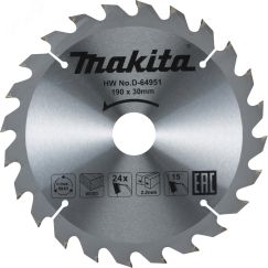 Пильный диск для дерева, 190x30x2.2/1.4x24T Makita D-64951
