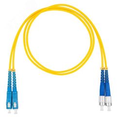 Шнур оптический коммутационный (патч-корд), SC-FC, дуплекс (duplex) OS2, нг(А)-HF, желтый, 20 м Datarex DR-221249