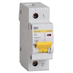 KARAT Автоматический выключатель ВА47-100 1P C 6А 10кА IEK