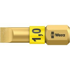 Бита шлицевая биторсионная 800/1 BDC SL алмазное покрытие хвостовик 1/4 C 6.3 1 x 5.5 x 25 мм WERA WE-056174