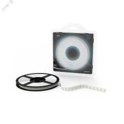 Лента светодиодная LED 2835/120-SMD 6,5 Вт/м 600 Лм/м 5000К белый IP20 24 В DC 8 мм (блистер 5 м) Black Gauss 312000265