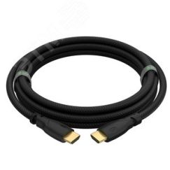 Кабель HDMI 2.0, Ultra HD 19М на 19М, 2 м., черный нейлон, позолоченные коннекторы Greenconnect GCR-HM811-2.0m