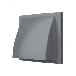 Выход стенной вытяжной с обратным клапаном 190х190 с фланцем D150/160, из ASA пластика, цвет Серый ERA 1919К15.16ФВ сер
