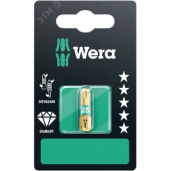 Бита биторсионная 867/1 BDC TORX SB алмазное покрытие хвостовик 1/4 C 6.3 TX 25 x 25 мм с держателем-еврослот WERA WE-134377