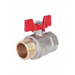 Кран шаровой 1 ВН/НР, ручка бабочка Rommer RBV-0004-0210225