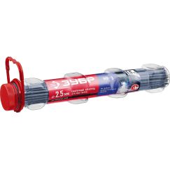 Электроды МР-3 рутиловый, d 2,5 х 350 мм, 1,5 кг в ПВХ тубе. ЗУБР 40011-2.5