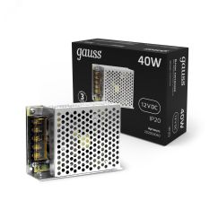 Блок питания (драйвер) для светодиодной ленты 40 Вт 12 В IP20 Black Gauss Gauss 202003040